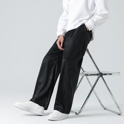 Autumn New Chinese Straight Vertical Casual Pants Chinese Style Loose Wide-leg Versatile Trousers Men's Sweatpants