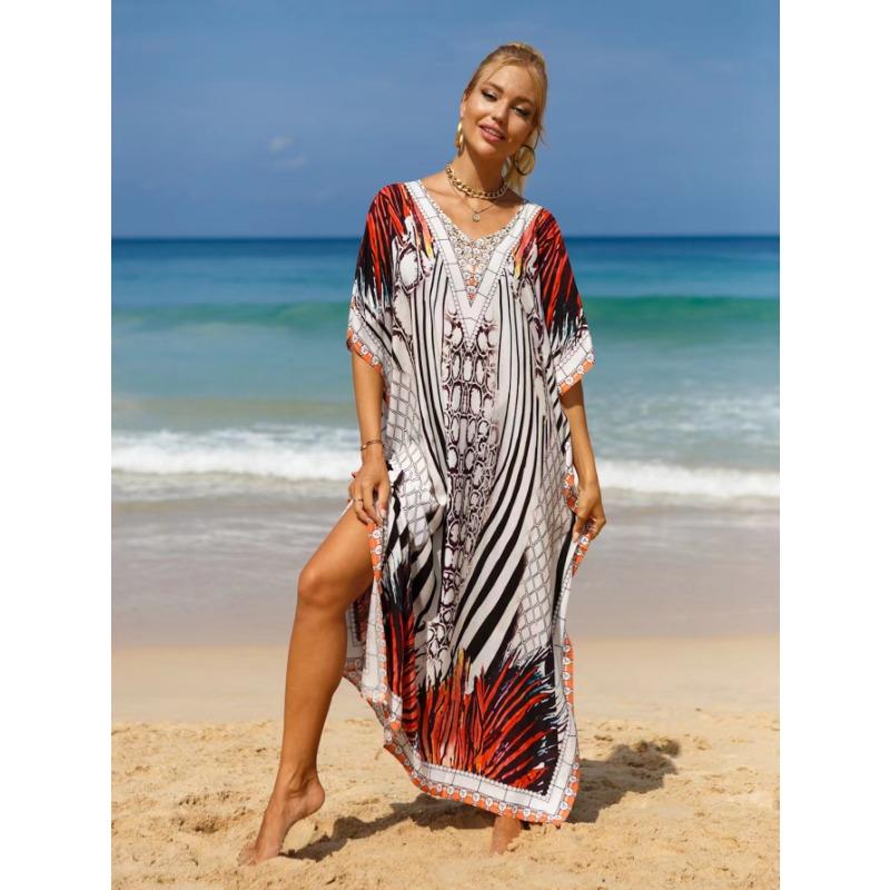 Damskie narzutki plażowe Czeska sukienka plażowa Sukienki w dużych rozmiarach