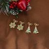 Japanese & Korean Christmas Bow Earrings - Cute Candy Cane, Snowflake, and Tree Designs