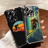 Mountain Bike Bicycle Soft Phone Case For iPhone 15 16 17 Air 14 Pro Max 16E Plus 13 12 Mini Plating Anti-Fall Fundas