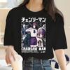 Japanese Anime Cotton Summer Shirt Chainsaw Reze Printed Short Sleeve T-shirt for Men Women Kids Casual Loose Streetwear Tops