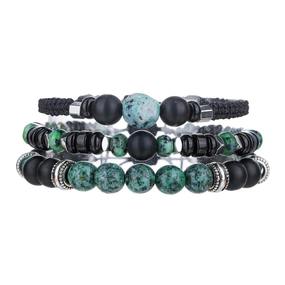 Modern Boho Resin Stone Strand Bracelet With Elastic Fit For Travel Gift And Casual Wear