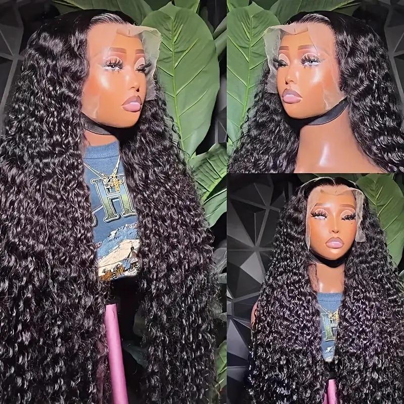 Lace Front Wig 13*4 lace wig African ladies small coiled tube Synthetic fiber hair curly wig