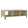  Coffee Table, White and Sonoma Oak, 103.5x60x35 Cm