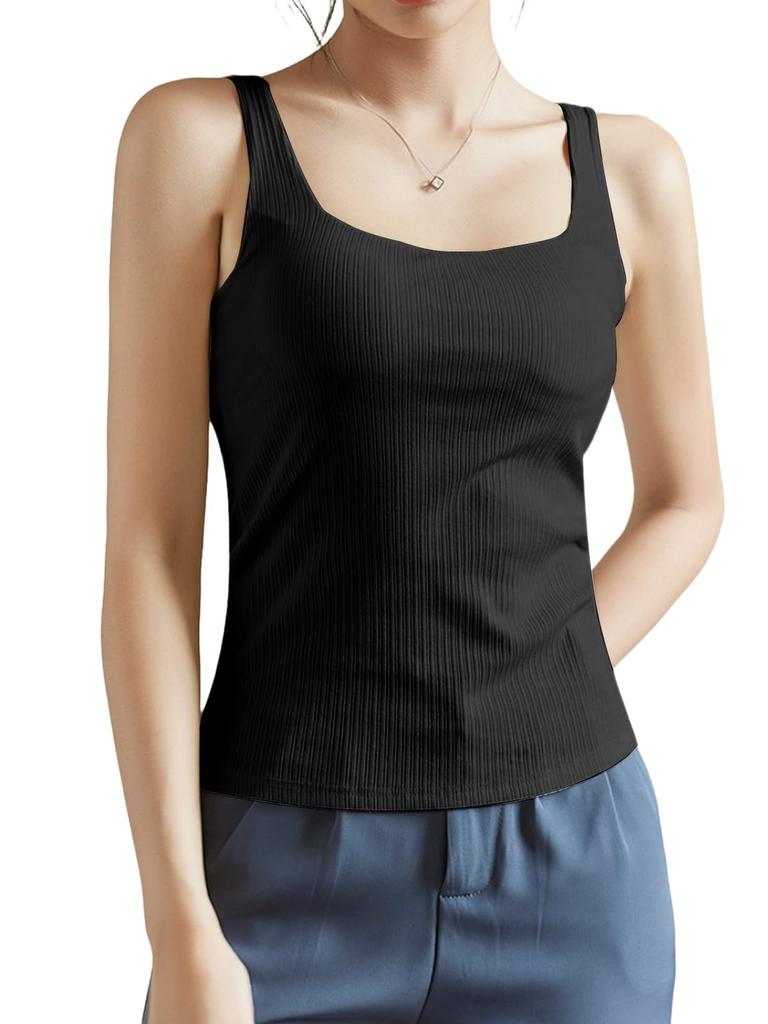 Vehmia Cotton Tank Top with Bra and Underwear for a Discreet Chest Underarms and Improves Thick Shoulder Gentle on the Highly Suitable for All Ribbed