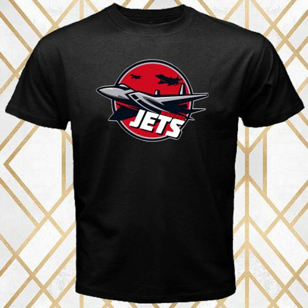 

Чорна унісекс футболка з логотипом Winnipeg Jets Hockey S