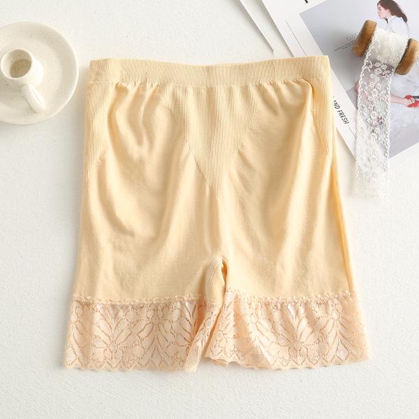 Hoch taillierte Anti-Exposure-Sicherheitsshorts aus Spitze für Damen