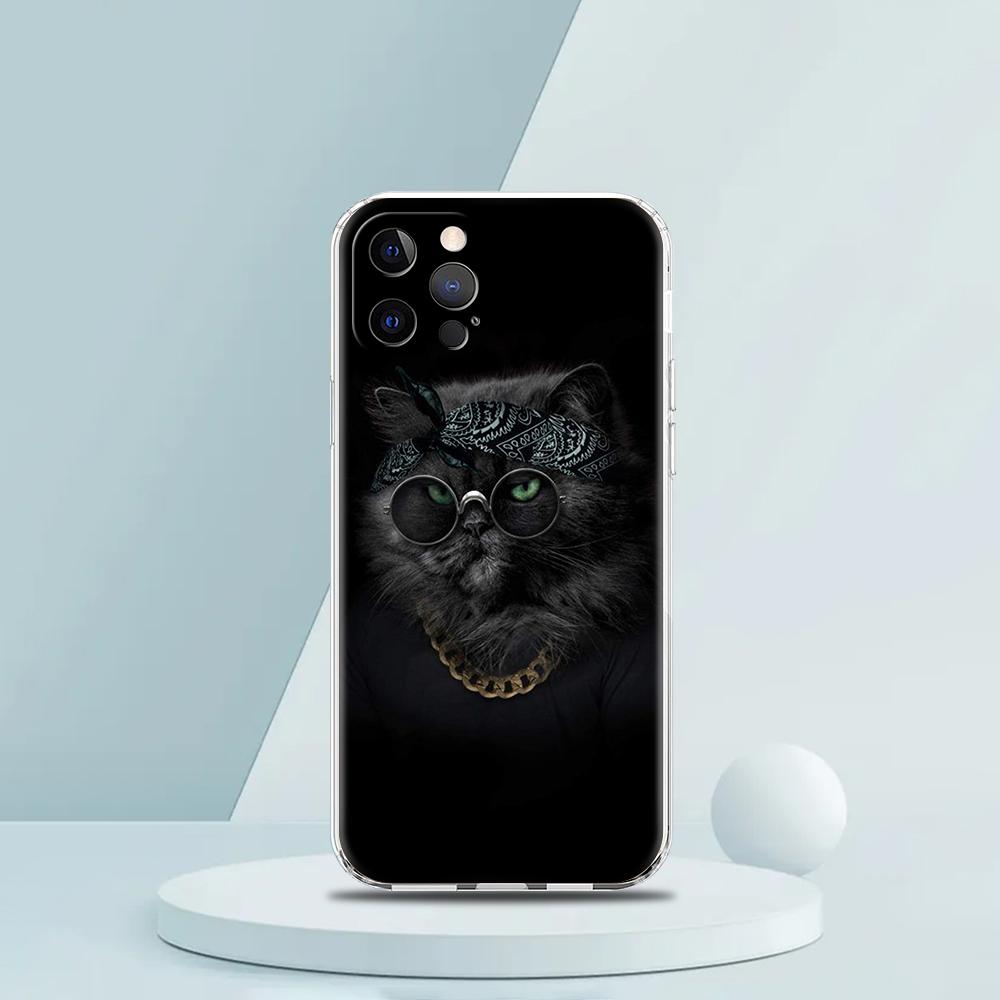 Animal Lion Wolf Tiger Case for iPhone 16 15 14 13 12 Pro Max Cover Transparent Soft for iPhone 11 Pro Max 7 8 Plus XS XR Bags