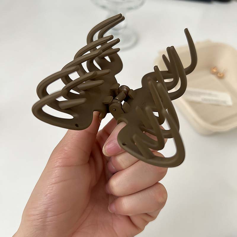 Korean Black Large Hair Claws for Women Girls Elegant Acrylic Hairpins Barrette Crab Hair Clips Headwear Hair Accessories