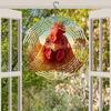 Kaijit - 1pc Sunrise Rooster Pattern 2D Mandala Wind Chime - Rotating Art Decoration for Garden, Patio And Home Decorhere