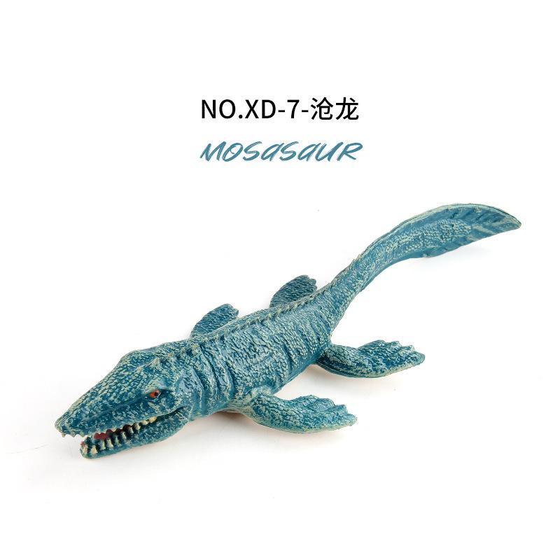 Factory Xd-7 Jurassic Simulation Dinosaur Animal Model, Mosasaurus Stegosaurus Triceratops Ornament Toy