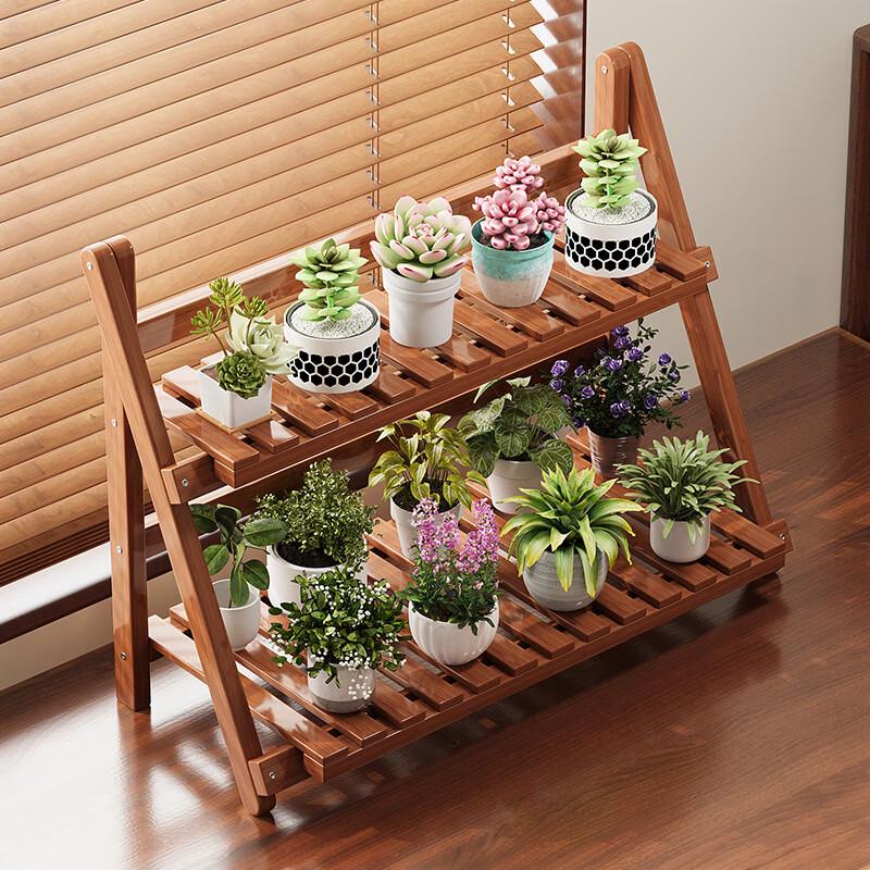 Bamboo Window Sill Ladder Flower Stand
