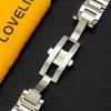 Stainless Steel Watch Strap for Cartier Blue Balloon Hand Men Women Steel Belt Raised Mouth Watchband Accessories 14.22mm