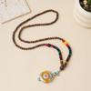 Ethnic Style Wood Necklace & Prayer Beads - Unisex Versatile Chicken Wing Wood Sweater Chain