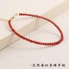 Bracciale Nan Hong da donna, braccialetto sfaccettato per coppie, braccialetto in cristallo rosso naturale color cachi, braccialetto Nan Hong fine di Baoshan