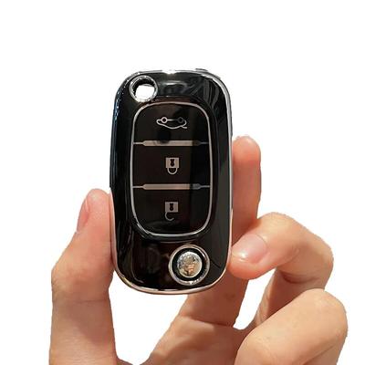 3 Knoppen TPU Sleutelhoesje voor LADA Vesta Granta XRay Kalina Priora Sedan Sport voor Renault Fluence Clio Megane voor Mercedes