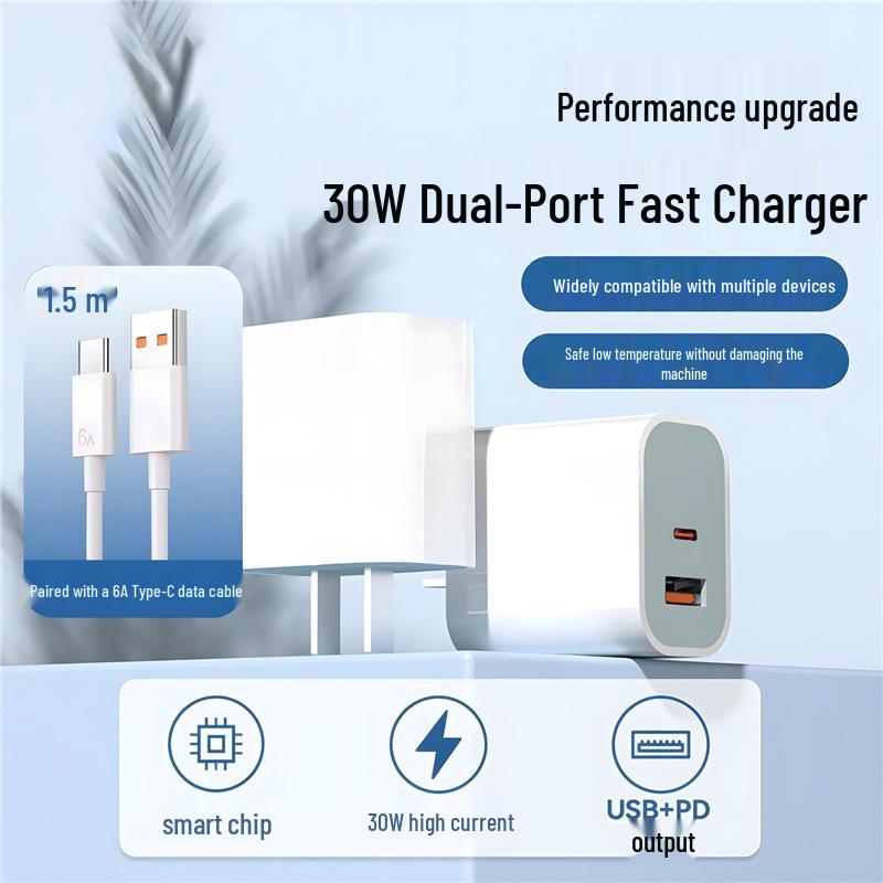 30W Multi-Port Universal USB Charger for Apple, Huawei, OPPO, Xiaomi, Vivo