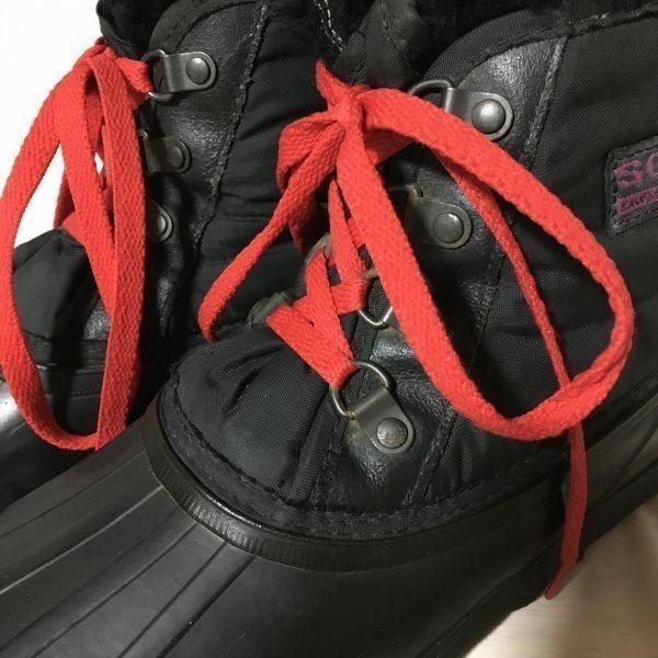 Vintage SOREL Made in Canada Snow Boots with Liner Size 24.525.0 Black(USED)