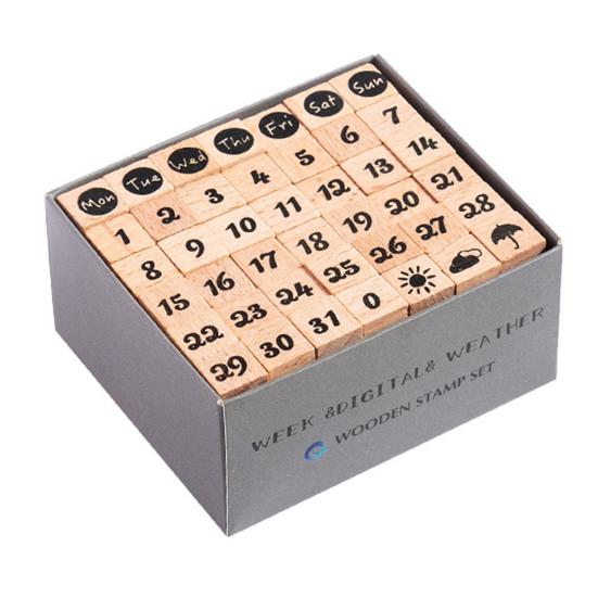

42Pcs/Set Wooden Stamps Mini Alphabet Letter Number Stamps Craft Ink Stamp for DIY Craft Card Photo Album Scrapbooking Envelope E