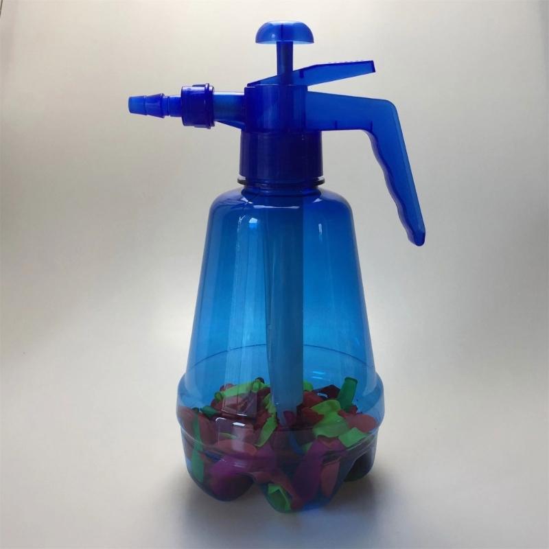Kids Water Balloon Pressure Sprayer Set Includes 100Pcs Balloon For Outdoor Activities Practical Air Balloon Pump