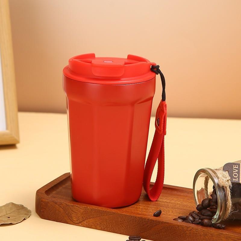 Simple Stainless Steel Coffee Cup Double-Layer Vacuum Thermos Cup Car Portable Gift Water Cup