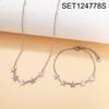 European Style 5-Pointed Star Titanium Steel Necklace & Bracelet Set for Women - Simple, Versatile, Light Luxury Clavicle Chain
