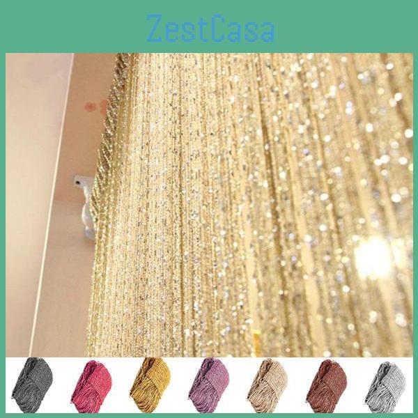 33 String Glitter M Door Curtain Beads Room Dividers Beaded Fringe Window Panel Window Room Divider Home Decoration