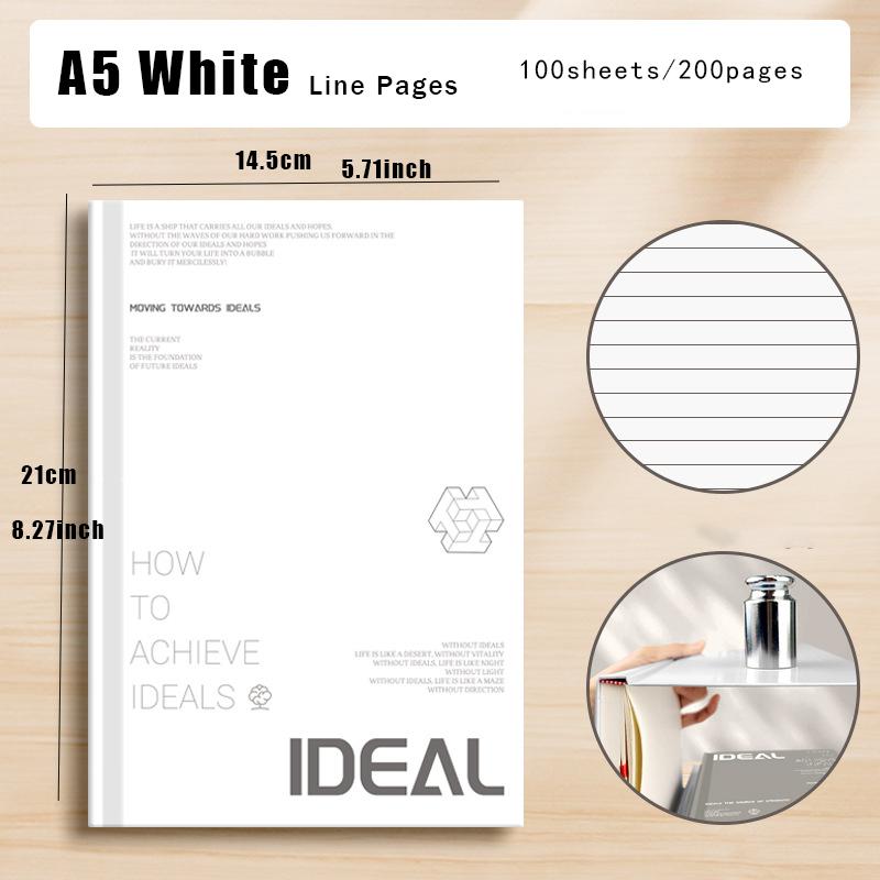 A5 Hardcover Notebook - Minimalist Square Design with Thick Eye Protection Paper, Premium Notebook for Office & School Writing
