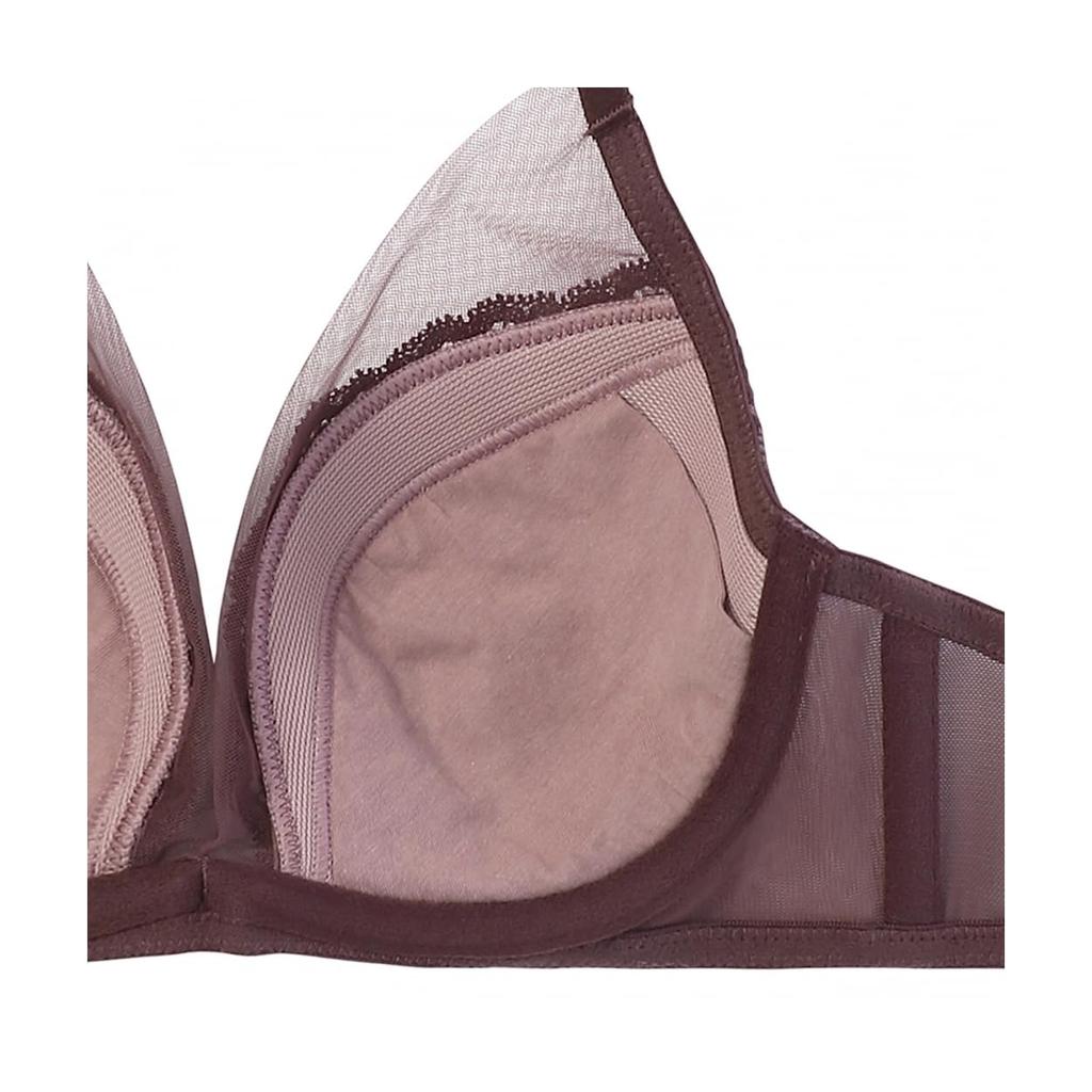 AMOSTYLE Deep V Bra Panty Set Classic M009 Size F65M & 2, Lace, (Green Tea),