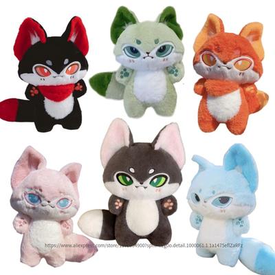 35cm Enthusiasm Wolf Plush Doll Gift Kawaii Emotion Wolf Stuffed Toys Plushies Doll Cute Wolf Toys For Girl Kawaii Room Decor