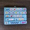 Squeeze Feel Keyboard Fidget Pendant Colorful Fingertip Button Key Ring  Student Use