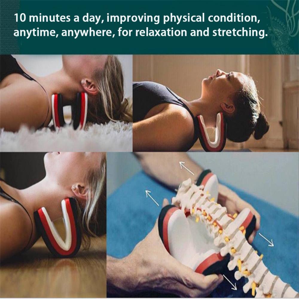 Krční trakční polštář Natahovač horkého krku a ortopedická pomůcka pro domácí trubici Krční pomůcky pro úlevu a trakci krku