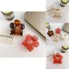 Floral Delightful Hair Clip In Vibrant Jelly Red And Amber For Chic And Styles Sweet