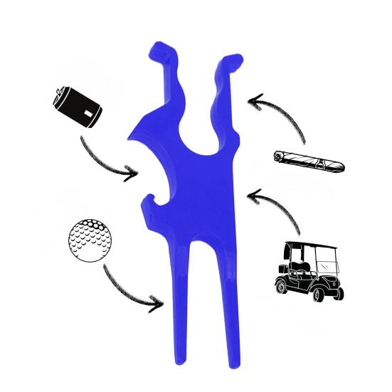 Golfholder Divotverktøy Magnetisk Golfholder for Golfbil 3-i-1 Golfholder med Divotverktøy Klemme Ballmarkør Ølåpner Gave til Golfere