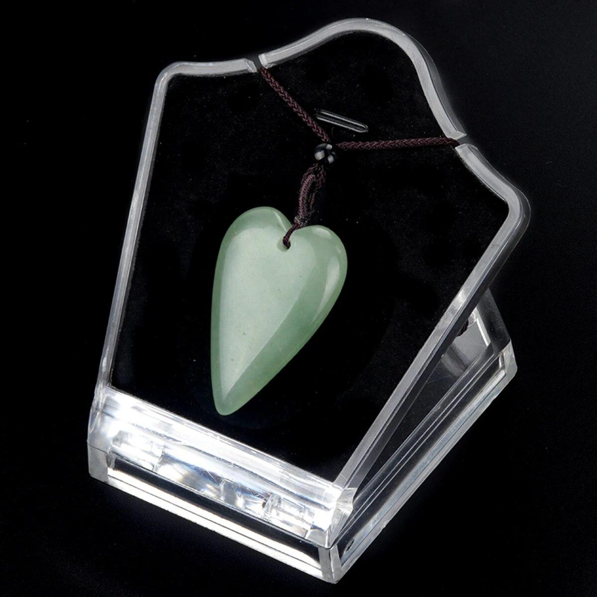 

Намисто з персиковим серцем, натуральний камінь, аметист/зелений авантюрин, намисто з підвіскою для дівчат, жінок, весільні подарунки на день народження 40x25mm