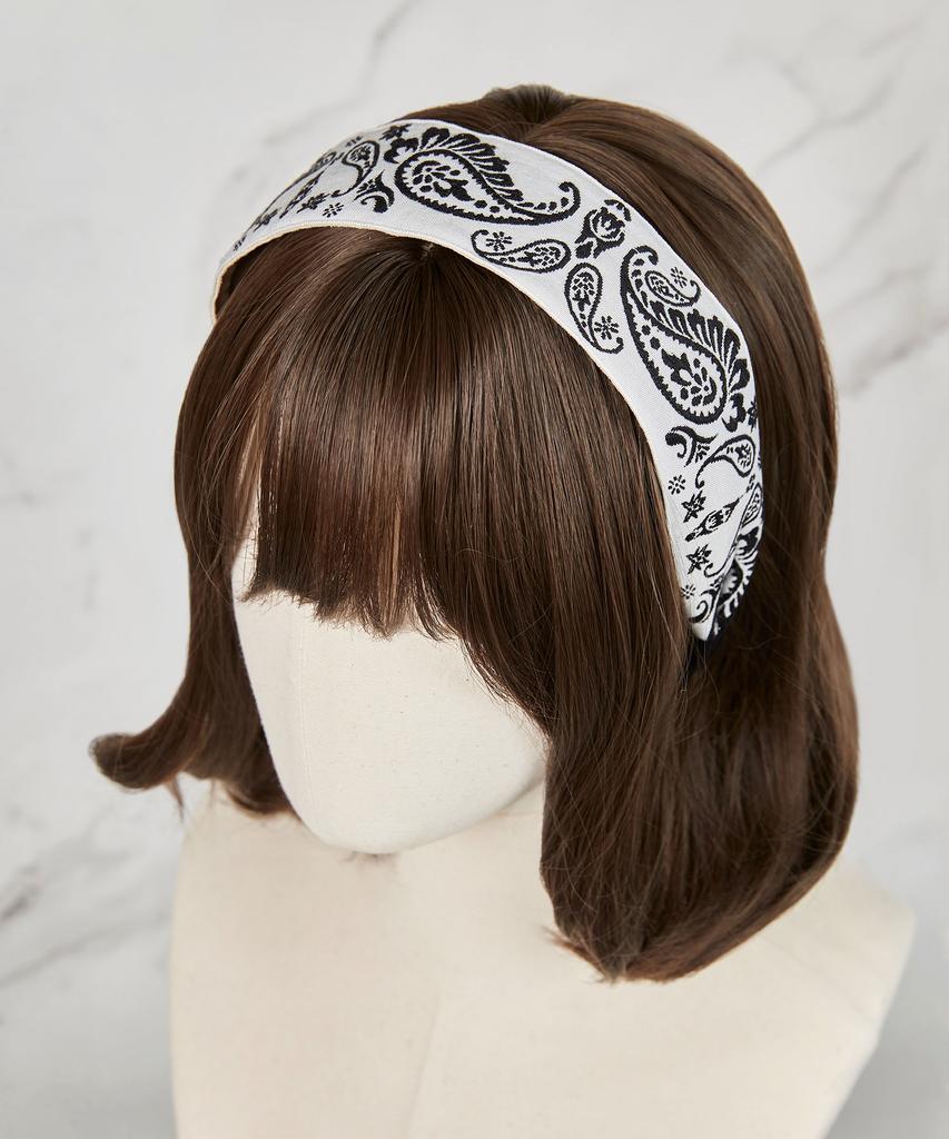 Maia Paisley Hairband - Plain Black