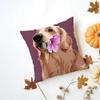 GGolden Retriever Cushion Cover Washable Linen Pillowcase Soft  for Daily Sofa Bed Home Room Decor