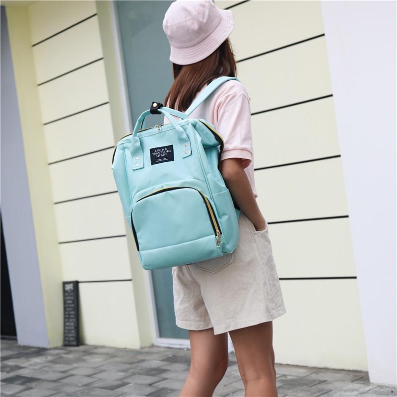 Schoolbag Mommy Bag Large Capacity Multifunctional Fashion Shoulder Maternal and Infant Bag Waterproof Maternity Bottle Diaper Backpack