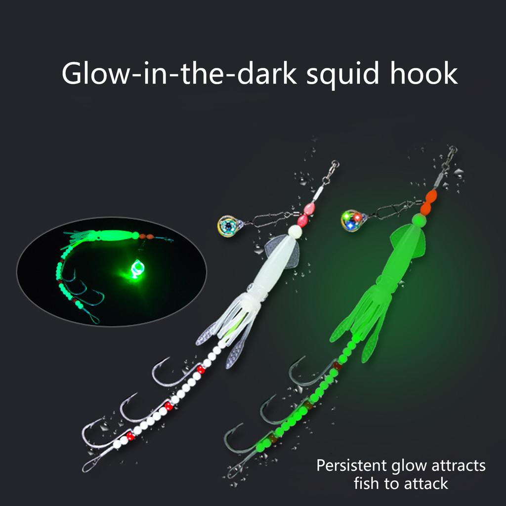 Squid Fishing Lure 22g Hook Artificial Silicone Soft Baits Triple Jig Sinking Octopus Swimbaits For Bass Trout Shad