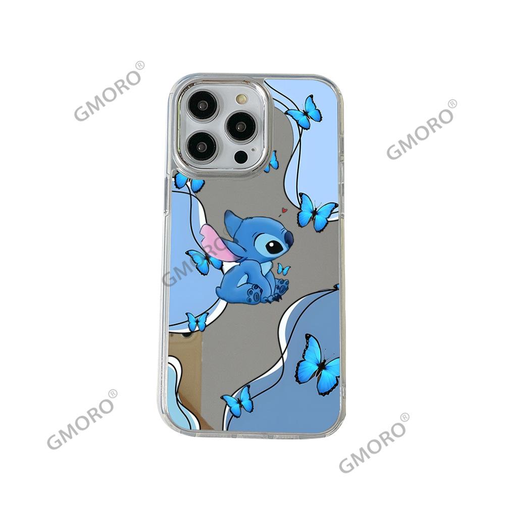 Applicable to Apple 17promax Stitch mirror mobile phone case iphone14 cute makeup mirror 16 protective case