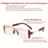3-Pack Minimalist Bifocal Reading Glasses for WomenAnti-Blue Light Rimless Design Rectangular Shape Plastic Hinge