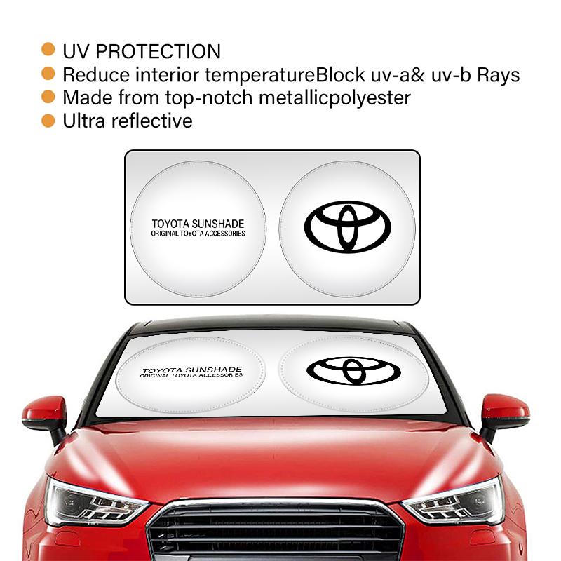 ACH1 Car interior stickers Car Windshield Sunshade Cover Sun Visor UV Protector For Toyota Corolla Camry rav4 Yaris hilux prius PRODA