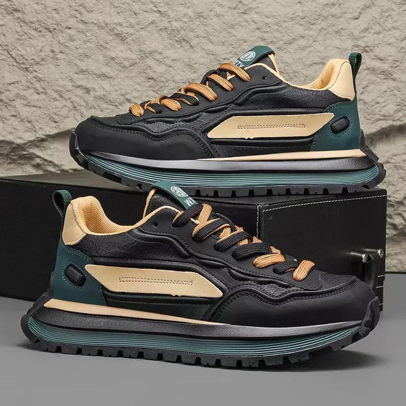 2025 Spring New Low Cut Thick Soled Sports Board Shoes Lightweight and Trendy Loafer Versatile Fashion Casual Men's Board Shoes