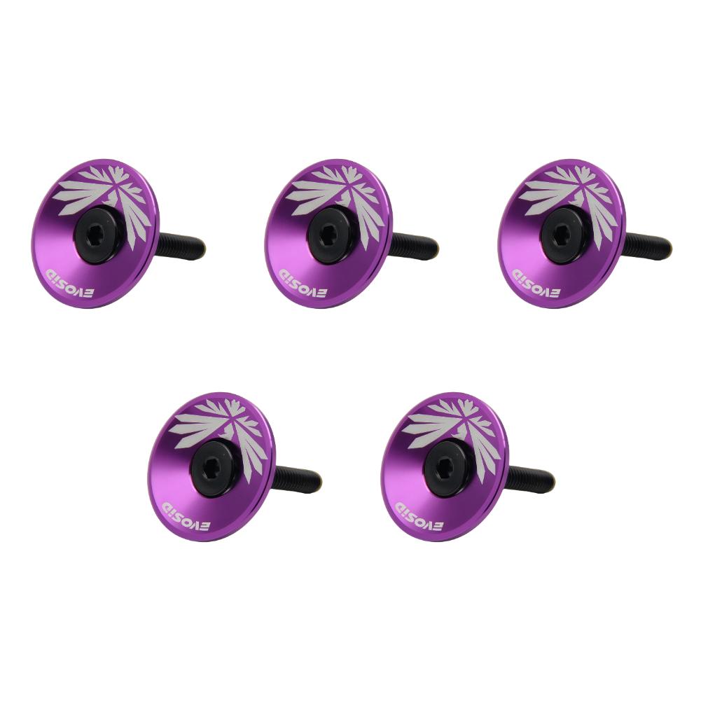 5Pcs Bicycle Headset Cap MTB Road Bike Stem Headset Top Cap Cover Bike Headset Cover for Fork Head Tube Cycling Accessories