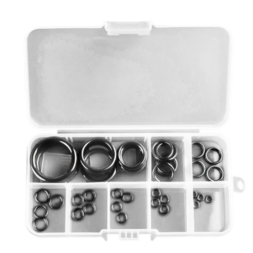 40Pcs Rod Repair Kits Rod Tip Repair Kits Ceramics Tips Spinning Rod Guides Tip Ceramic Guide Fishing Rod Repair Kits