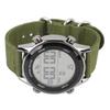 Men Digital Sports Watch Rainproof Alarm Countdown Dual Time Zone Nylon Strap Digital Watch with Stopwatch for Outdoor