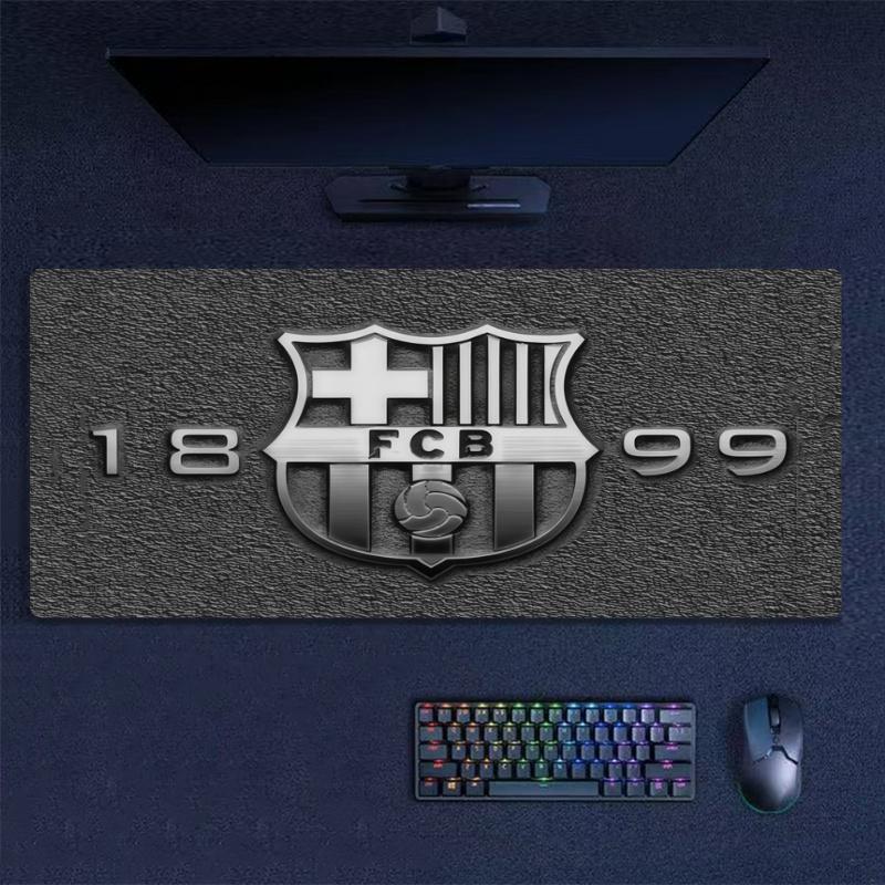 Barça Mouse Pad, Large Gaming Desk Mat, Non-slip XXL Mousepad for Laptop & Tablet, Mini PC Playmat with Stitched Edges