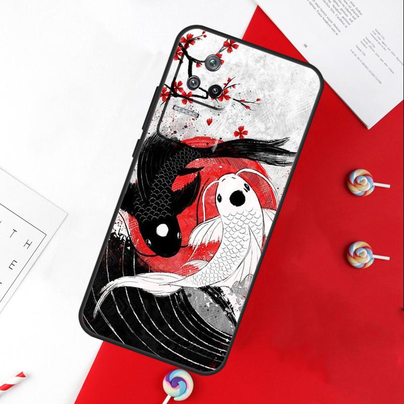 Koi Carp Fish Yin Yang Cover For Xiaomi 13T 11T 12T 14T Pro 13 14 15 Ultra POCO X7 Pro X3 X5 X6 F5 F6 M6 Pro Case