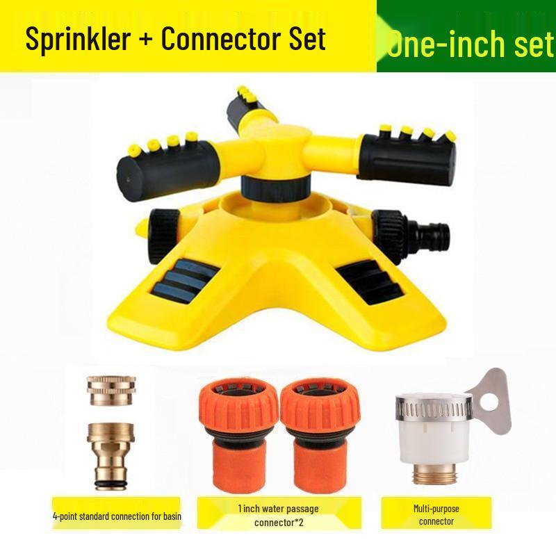 360° Automatic Rotating Sprinkler with Series Connection for Villa Gardens, Lawns, and Land.