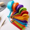 Conjunto Colorido de 12 Peças de Colheres e Copos Medidores para Assar e Temperar